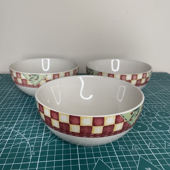 Set‎ of 3 Thomson Pottery Country Home Farmhouse 6" Soup/Cereal Bowls - Picture 1 of 10